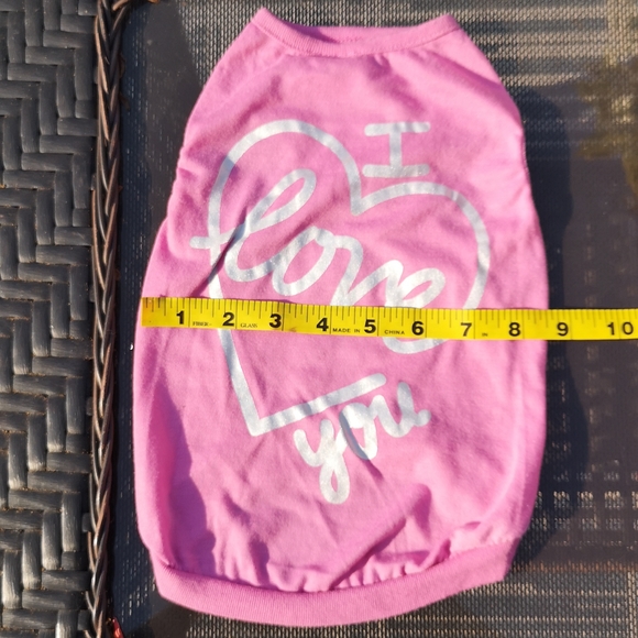 Dog Puppy Pet Tees T-shirts Lot of 2 Pink Summer Clothing - Picture 3 of 14